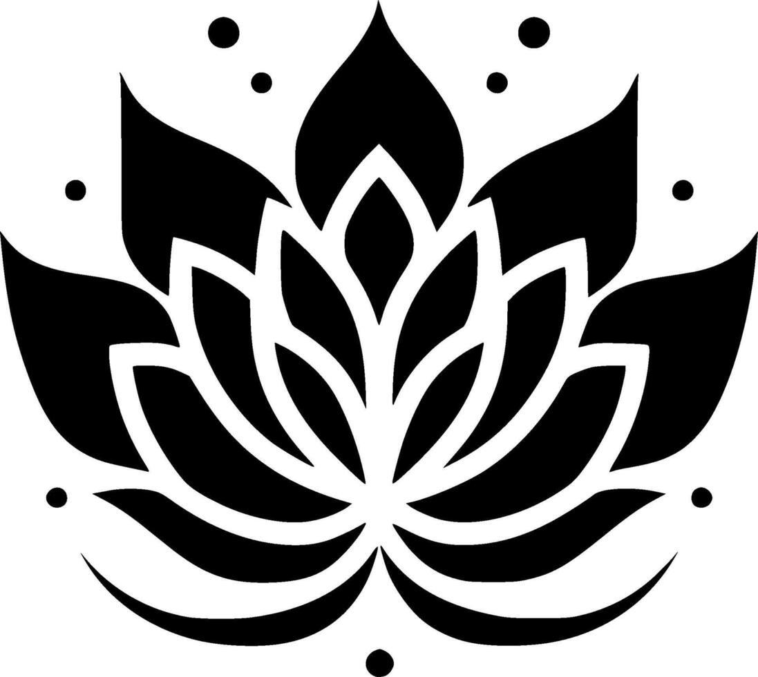 Lotus Flower - Minimalist and Flat Logo - illustration vector