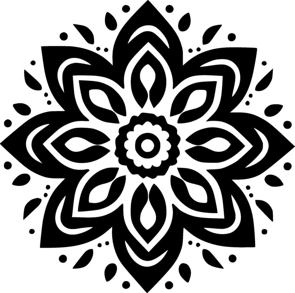Mandala, Minimalist and Simple Silhouette - illustration vector