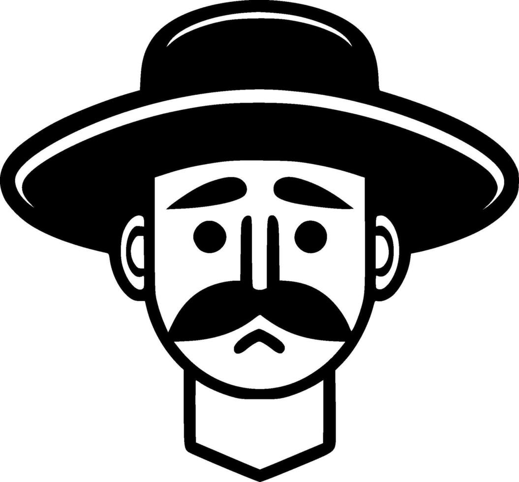 Mexico - Black and White Isolated Icon - illustration vector
