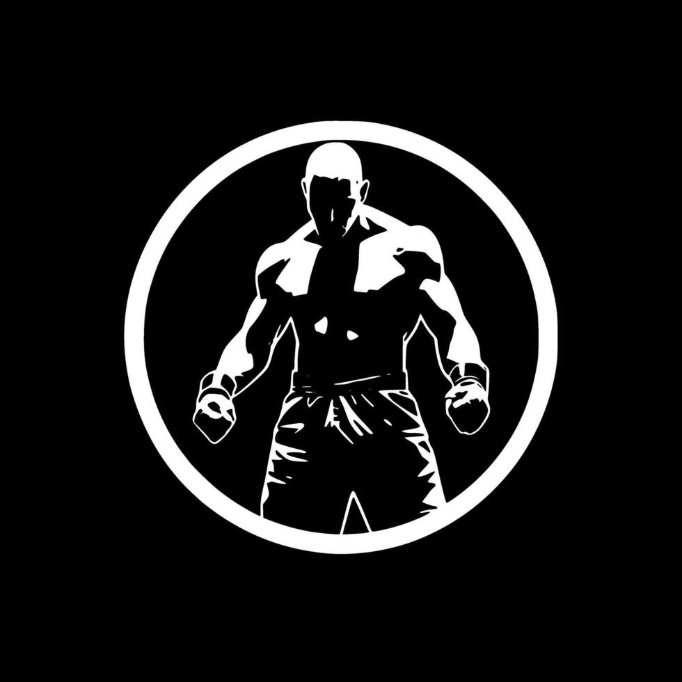 Mma - Black and White Isolated Icon - illustration vector