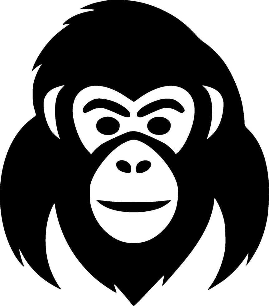 Monkey - Minimalist and Flat Logo - illustration vector