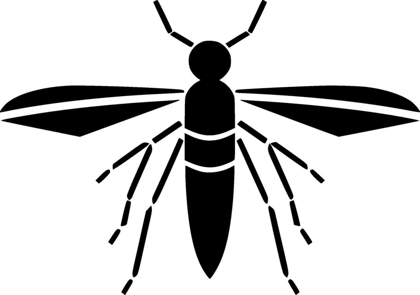 Mosquito, Minimalist and Simple Silhouette - illustration vector