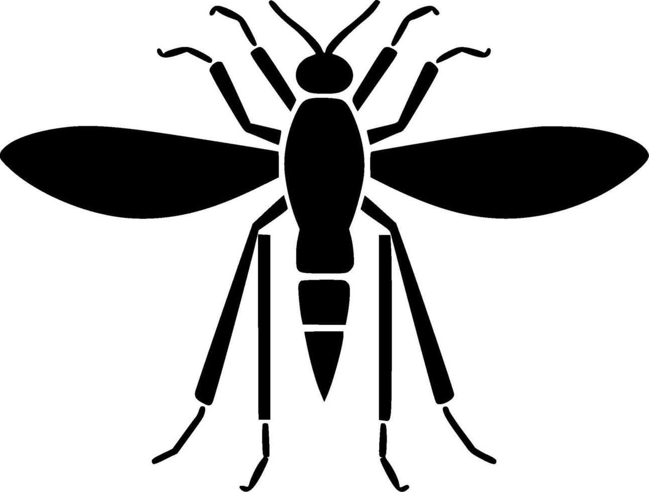 Mosquito, Minimalist and Simple Silhouette - illustration vector