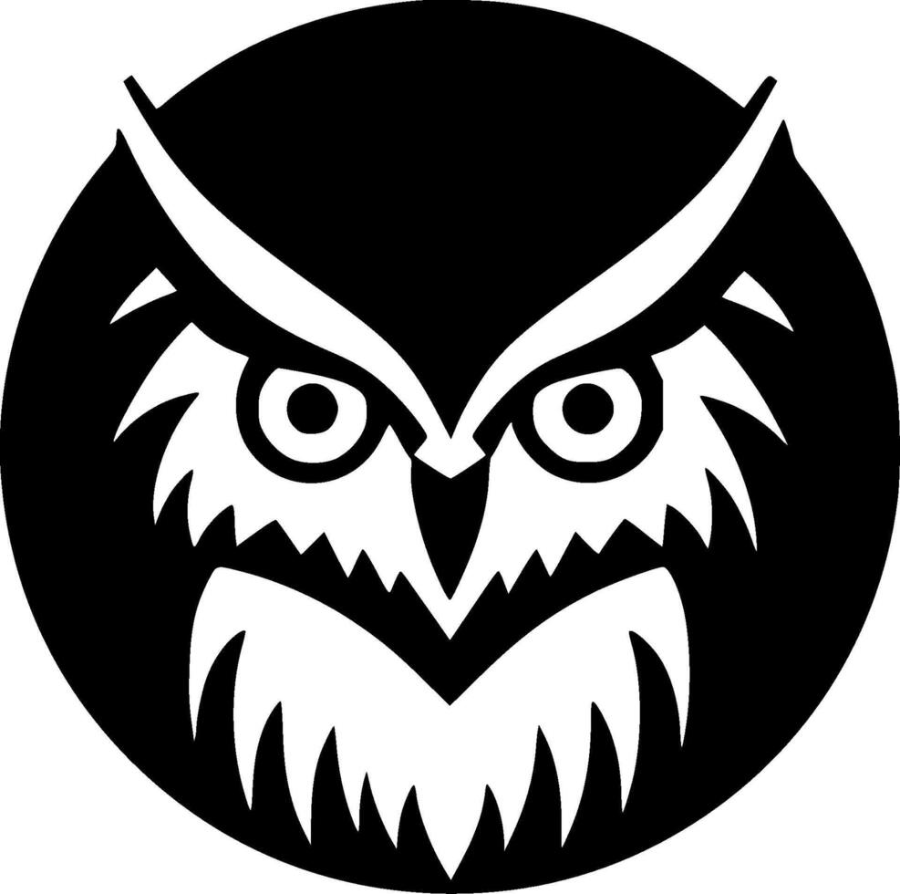Owl, Minimalist and Simple Silhouette - illustration vector