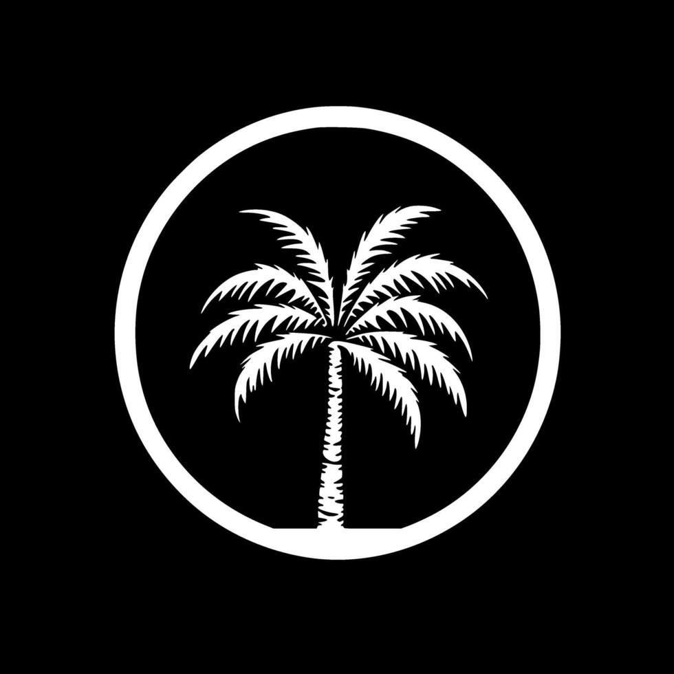 Palm, Black and White illustration vector
