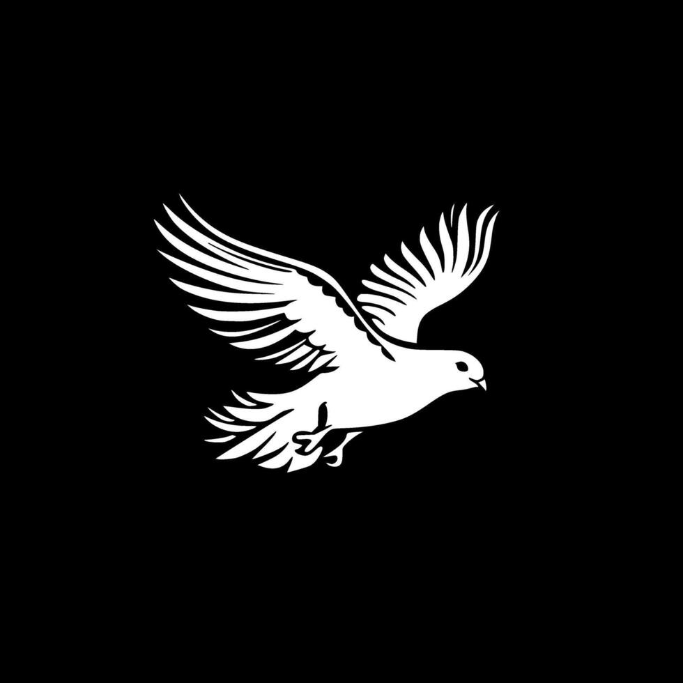 Pigeon, Minimalist and Simple Silhouette - illustration vector