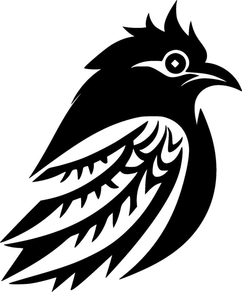 Pigeon - Black and White Isolated Icon - illustration vector