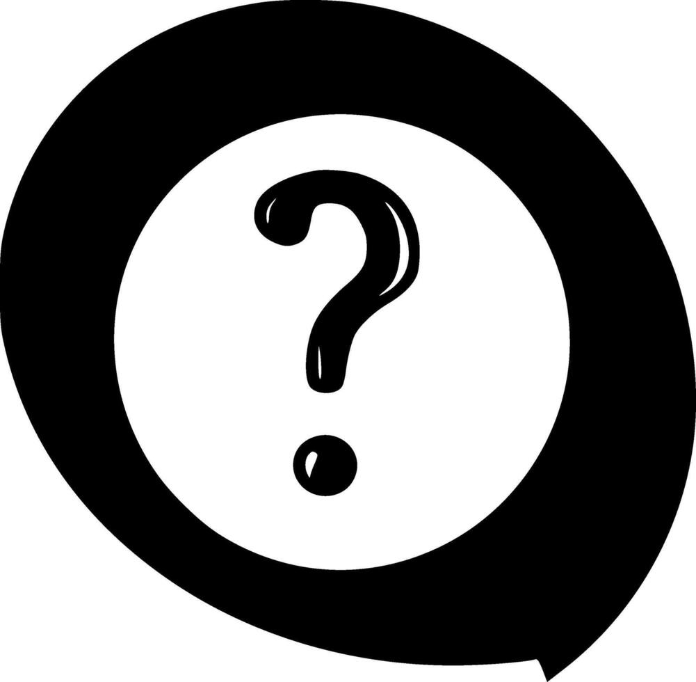 Question - Minimalist and Flat Logo - illustration vector