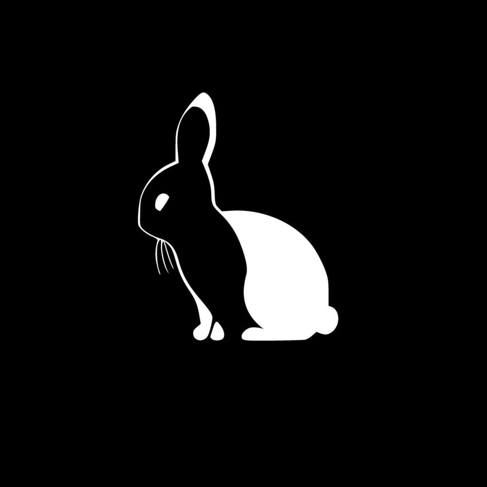 Rabbit, Minimalist and Simple Silhouette - illustration vector