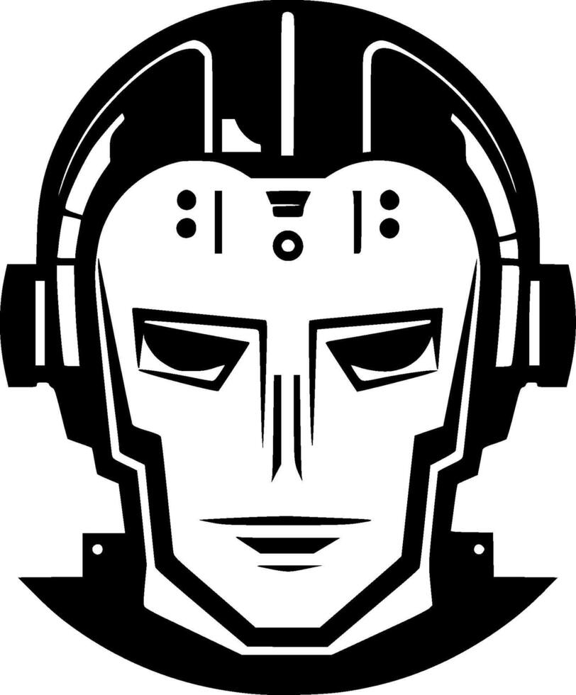 Robot - Minimalist and Flat Logo - illustration vector