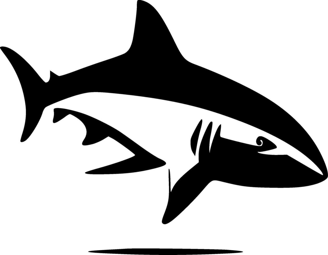 Shark - Minimalist and Flat Logo - illustration vector