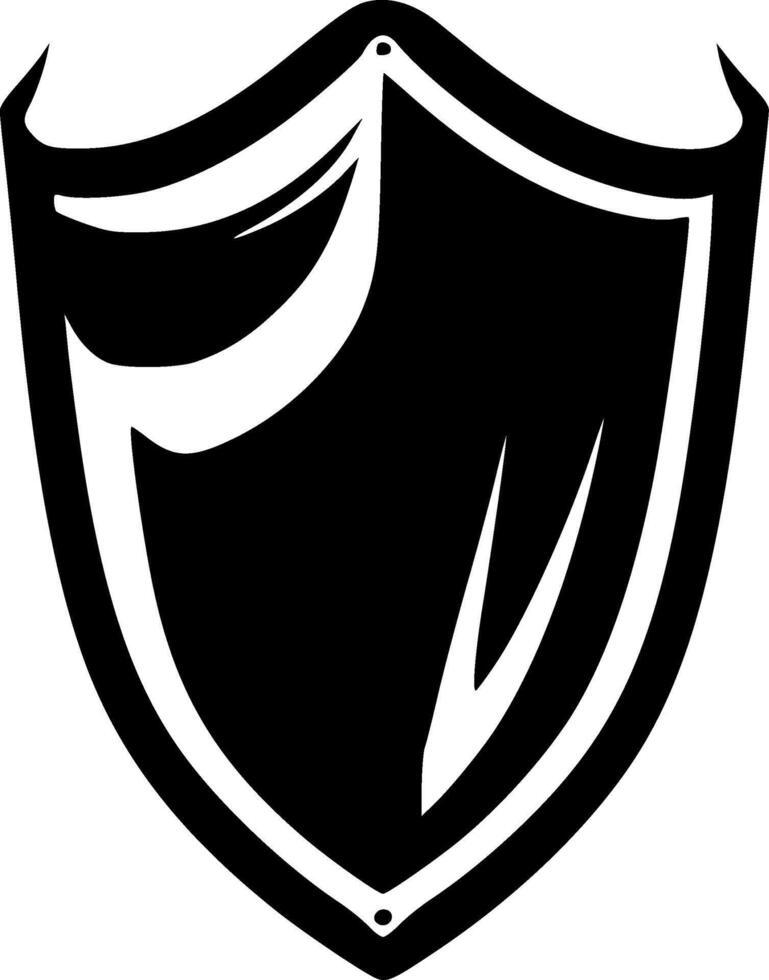 Shield, Minimalist and Simple Silhouette - illustration vector