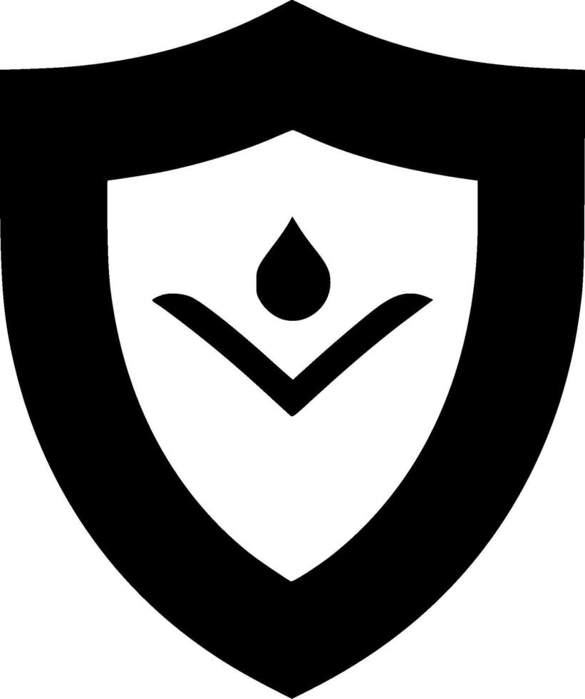 Shield, Black and White illustration vector