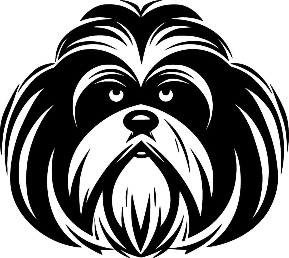 Shih Tzu, Minimalist and Simple Silhouette - illustration vector