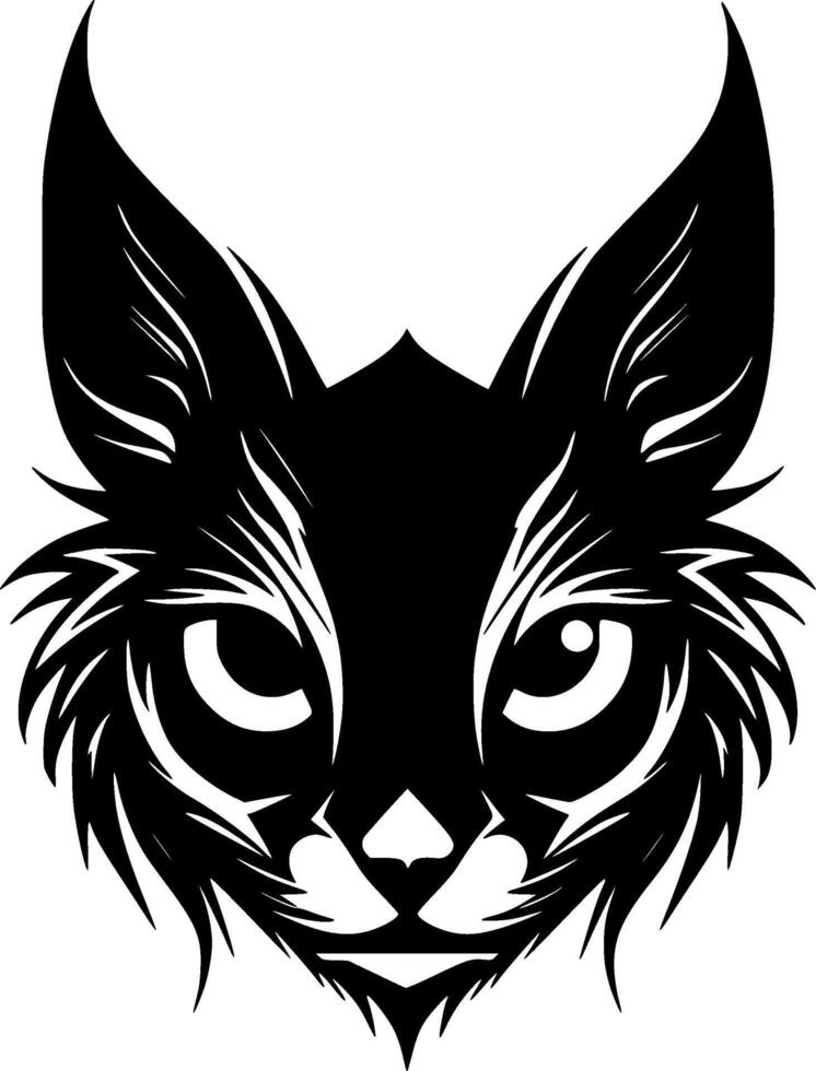 Siamese, Black and White illustration vector
