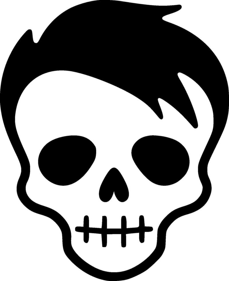 Skull, Black and White illustration vector
