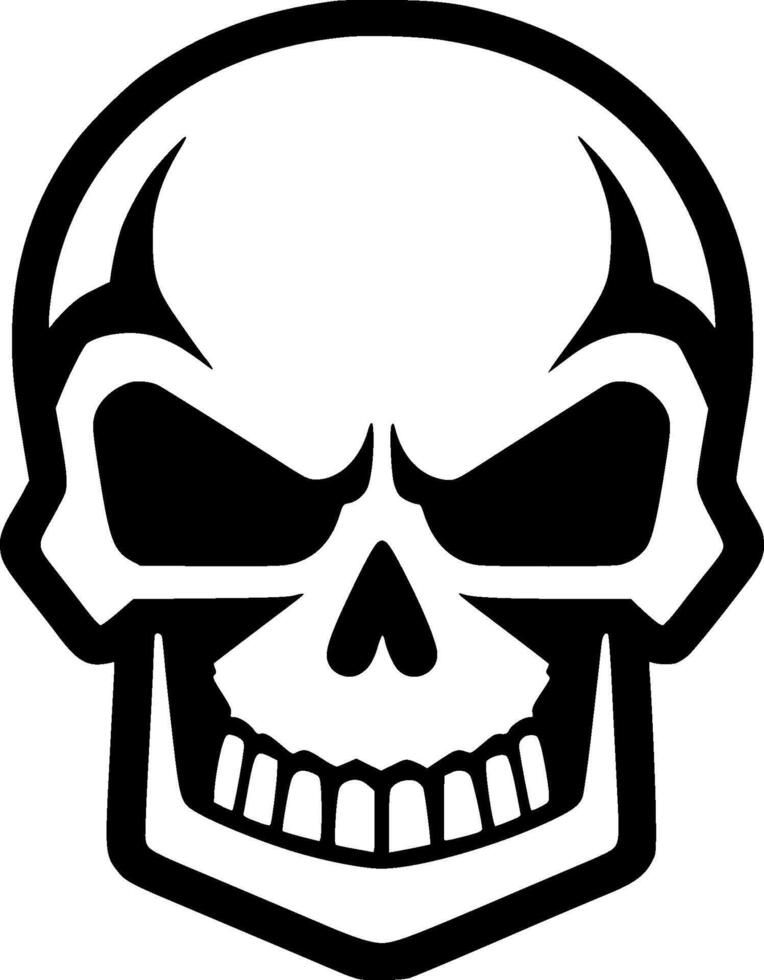 Skull, Minimalist and Simple Silhouette - illustration vector