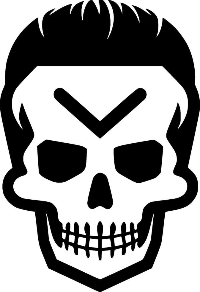 Skull, Minimalist and Simple Silhouette - illustration vector