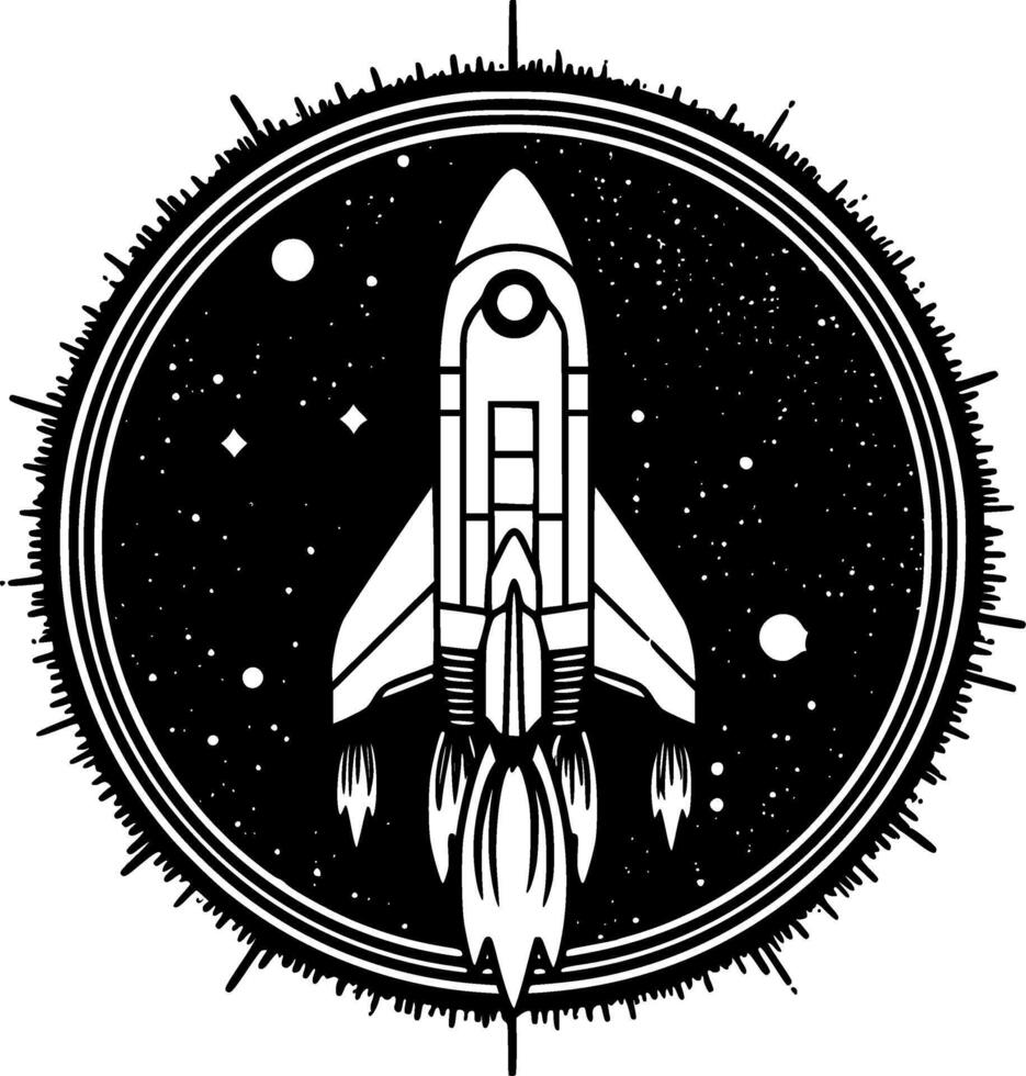 Space, Minimalist and Simple Silhouette - illustration vector