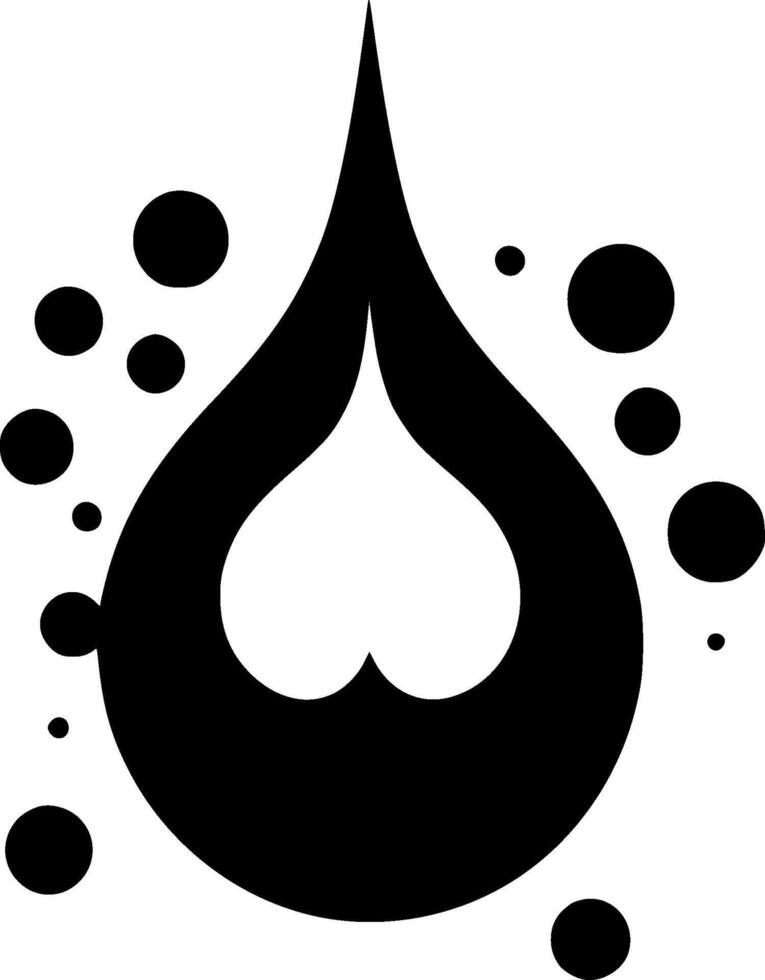 Splash - Black and White Isolated Icon - illustration vector