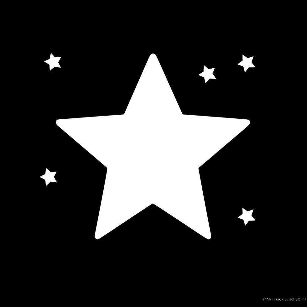 Star, Black and White illustration vector