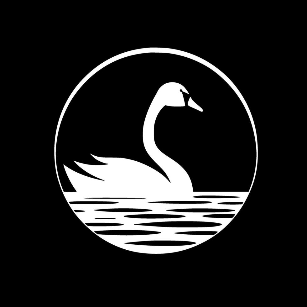Swan, Minimalist and Simple Silhouette - illustration vector