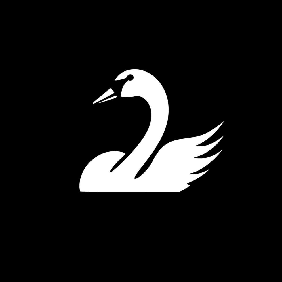 Swan, Minimalist and Simple Silhouette - illustration vector