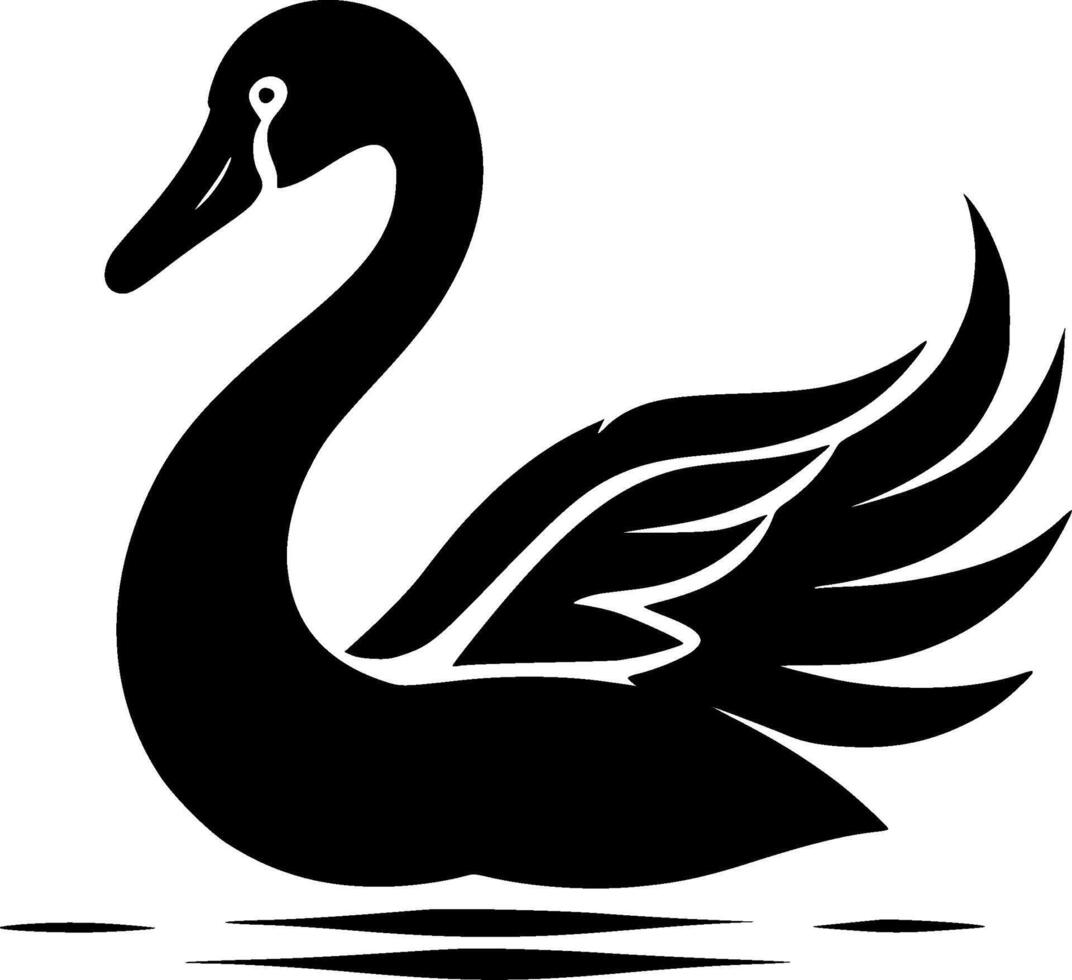 Swan - Minimalist and Flat Logo - illustration vector
