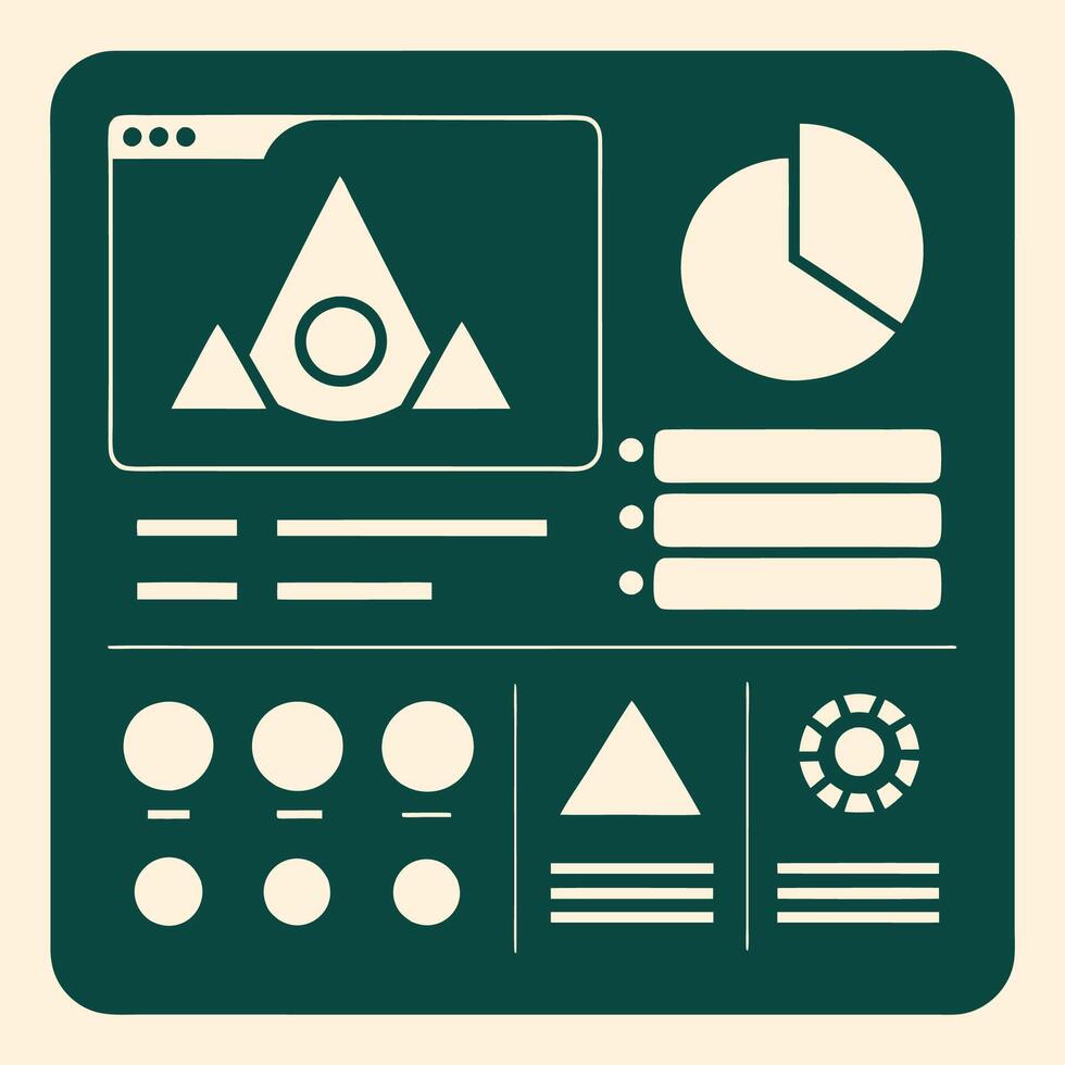 Simple Web UI elements kit graphic vector