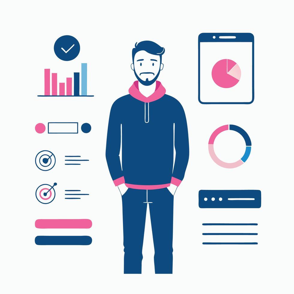 Simple Web UI elements kit graphic vector