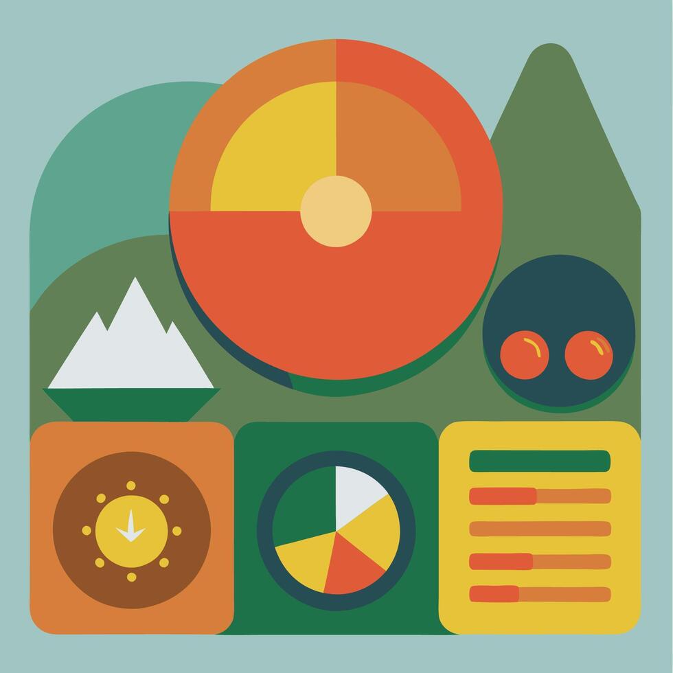 Simple Web UI elements kit graphic vector