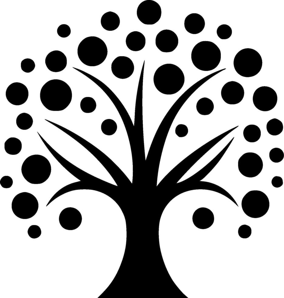 Tree, Minimalist and Simple Silhouette - illustration vector