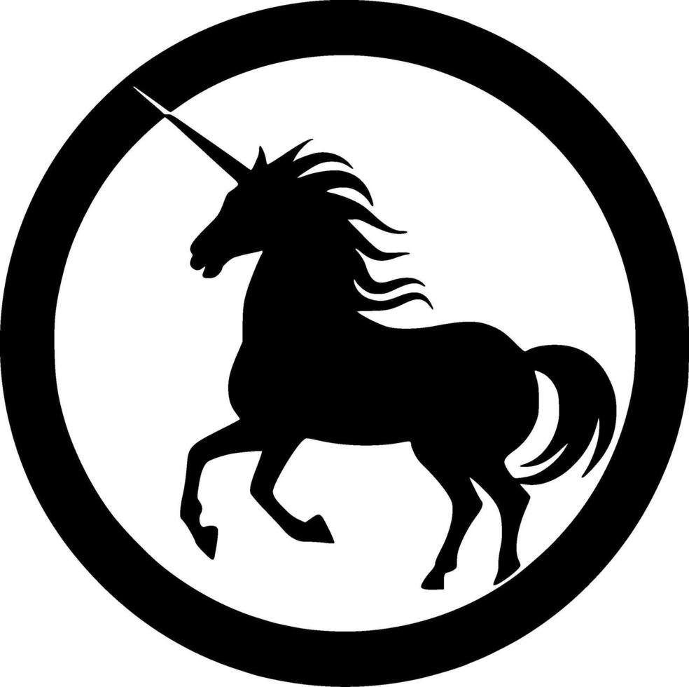 Unicorn, Minimalist and Simple Silhouette - illustration vector