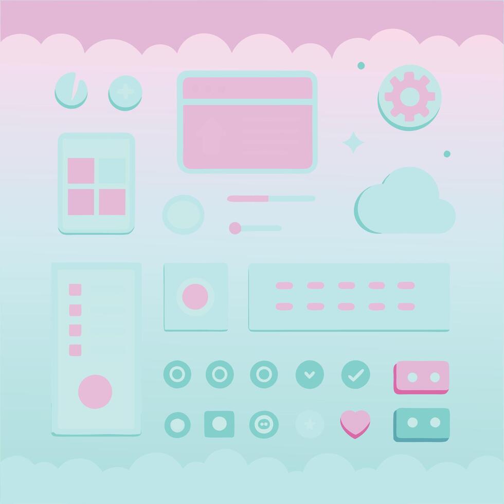 sencillo web ui elementos equipo gráfico vector