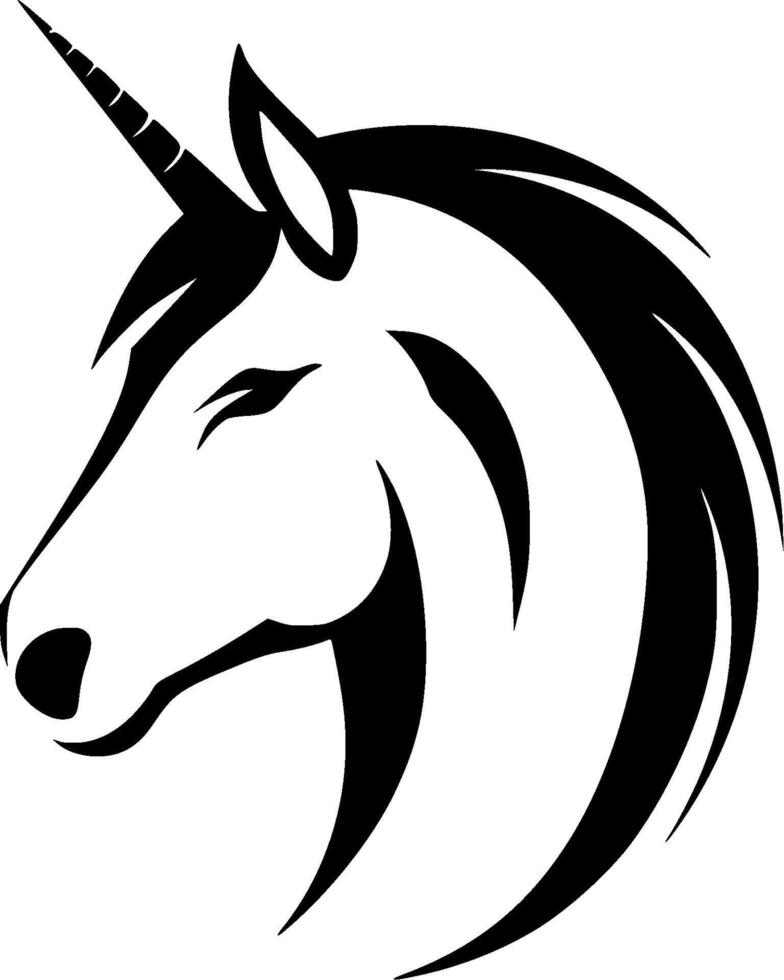Unicorn - Minimalist and Flat Logo - illustration vector