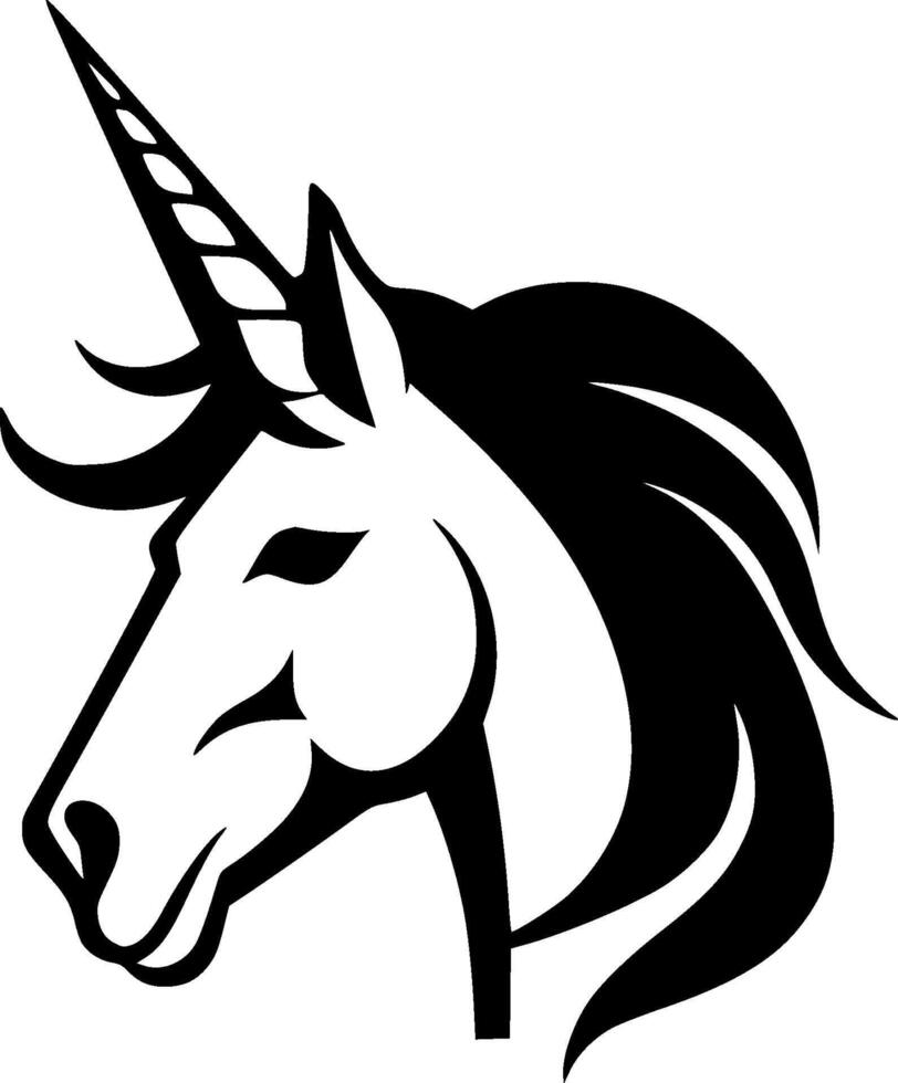 Unicorn - Minimalist and Flat Logo - illustration vector