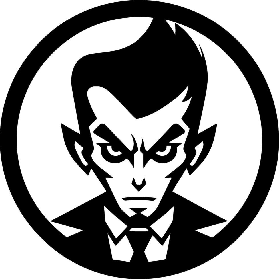 Vampire, Black and White illustration vector