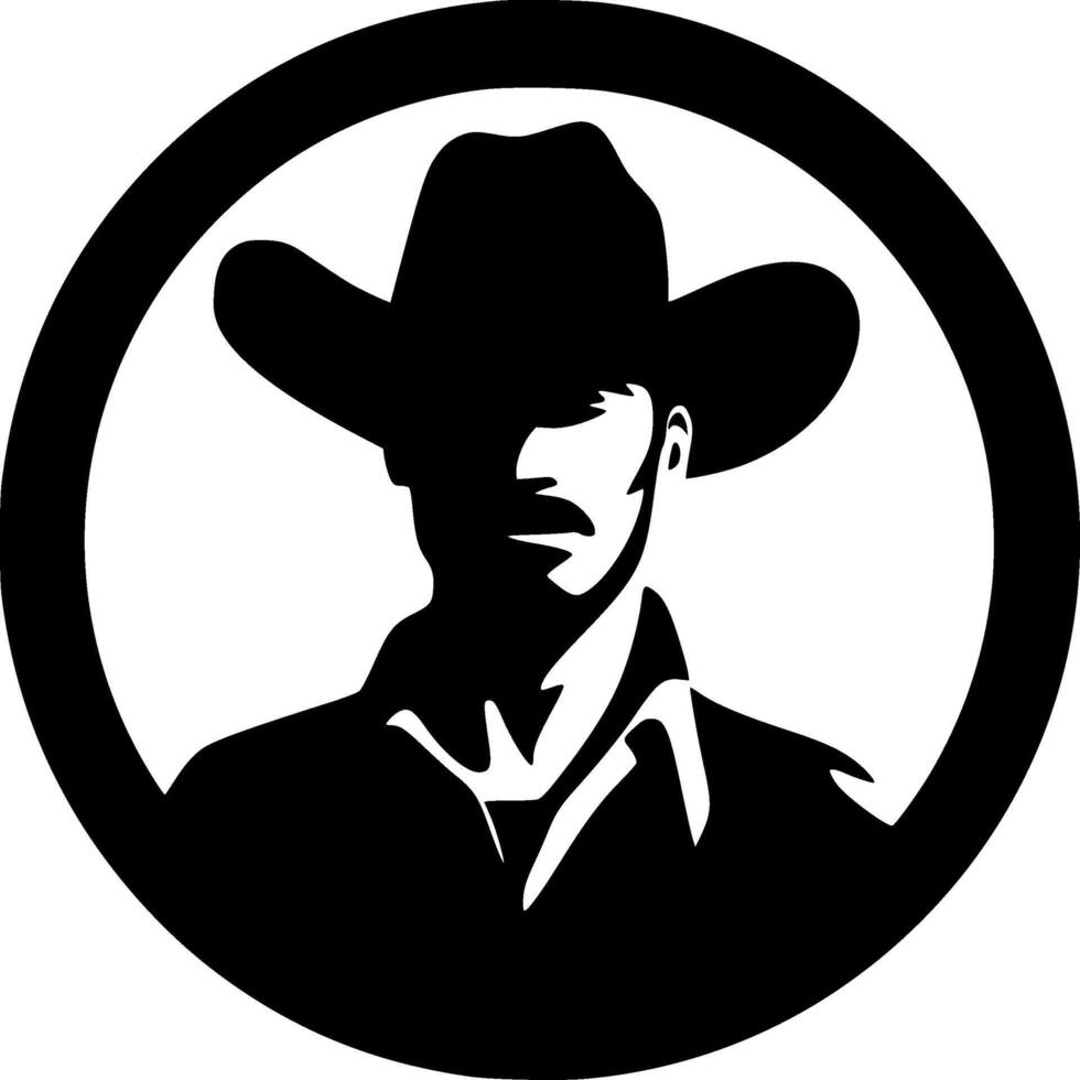 Western, Black and White illustration vector