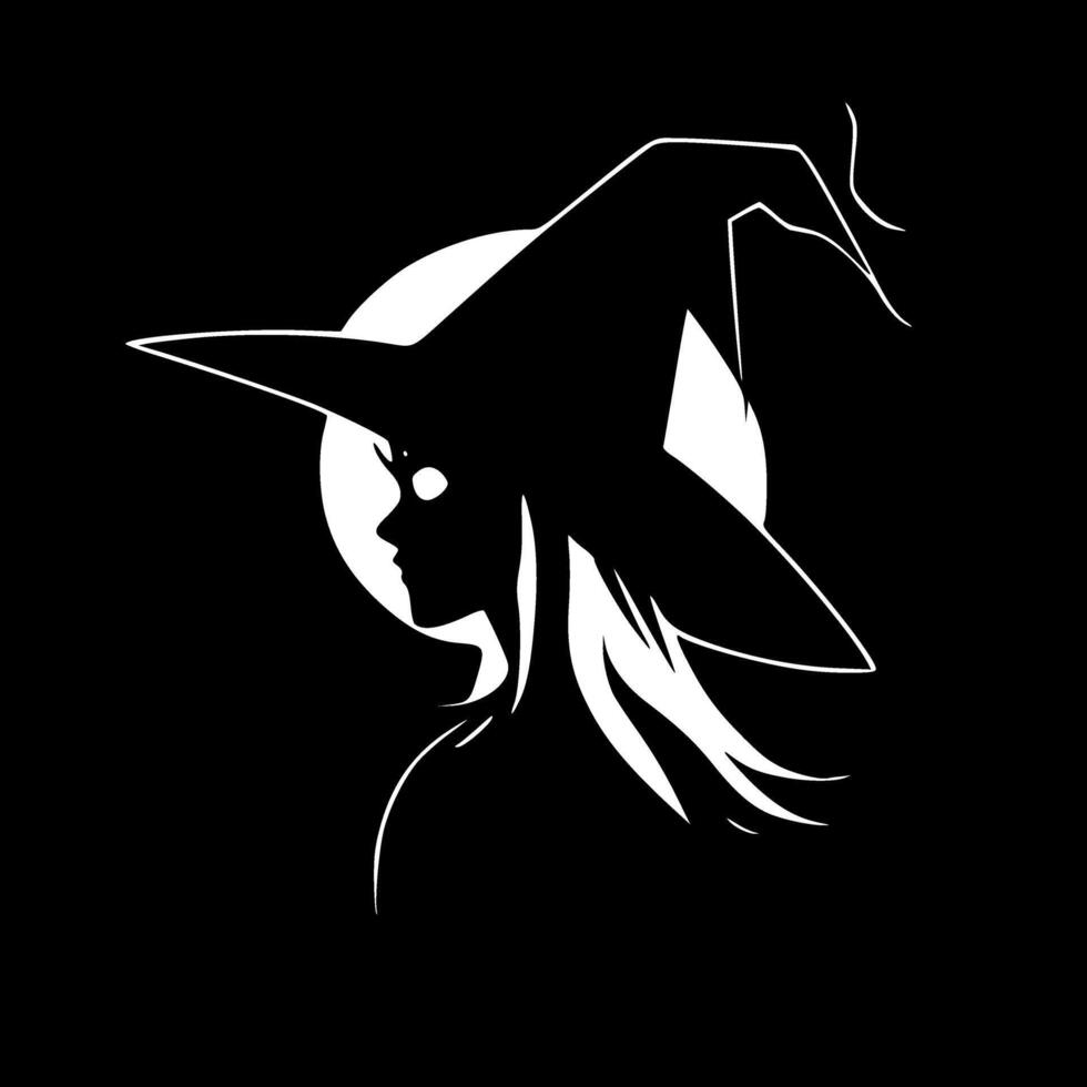 Witch - Minimalist and Flat Logo - illustration vector