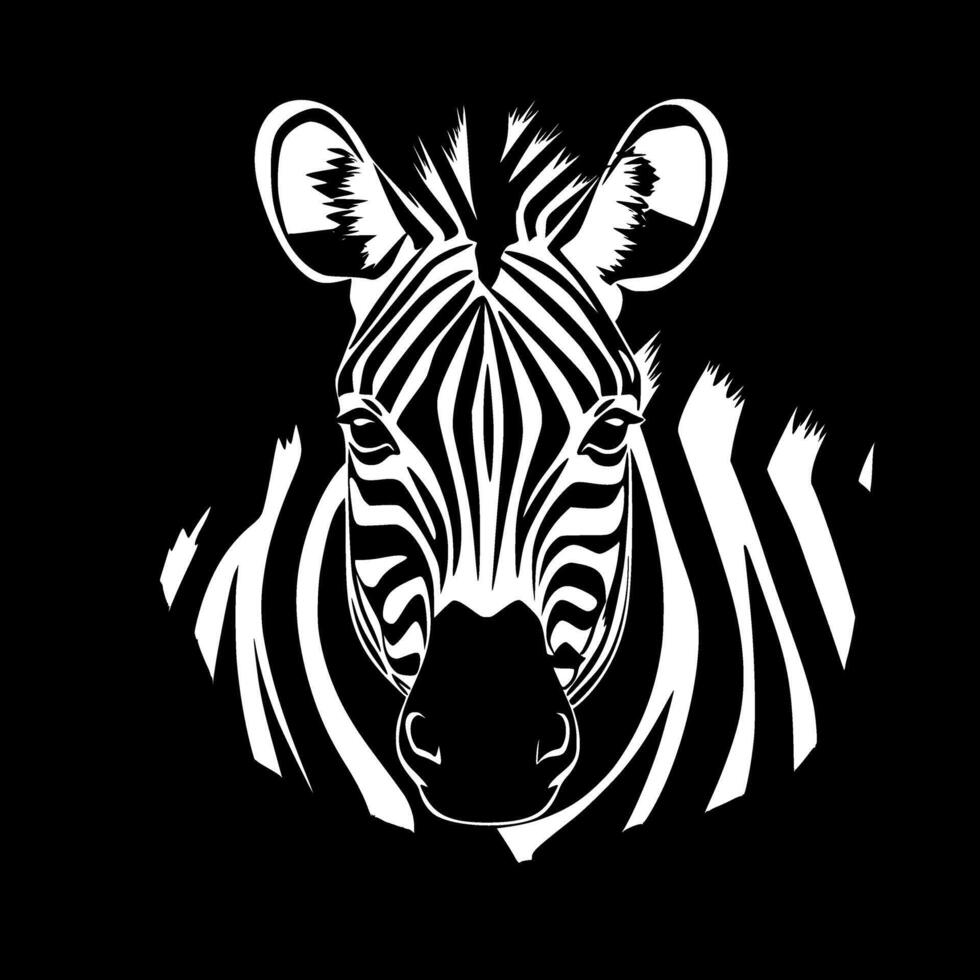 Zebra, Minimalist and Simple Silhouette - illustration vector