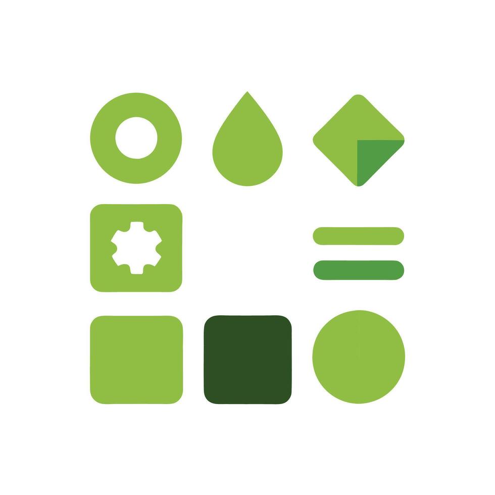 Simple Web UI elements kit graphic vector