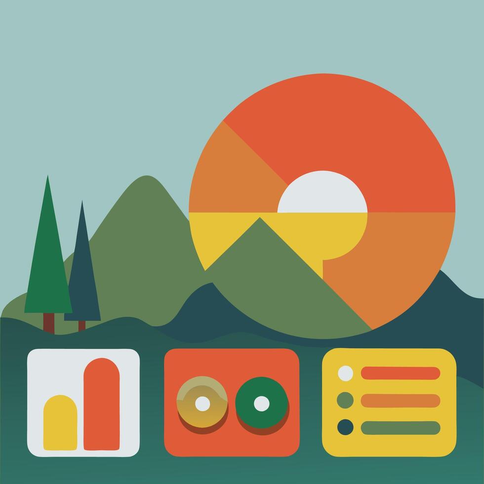 sencillo web ui elementos equipo gráfico vector