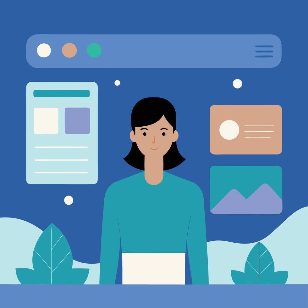 Simple Web UI elements kit graphic vector