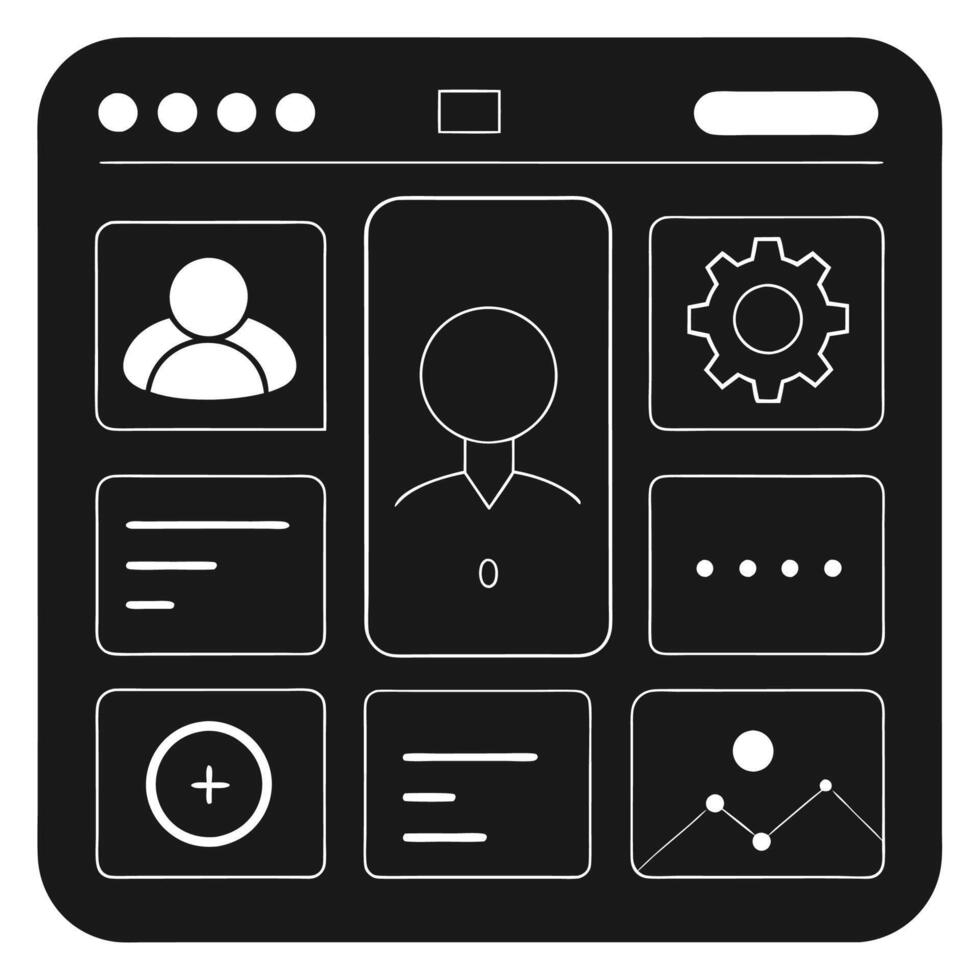 Simple Web UI elements kit graphic vector