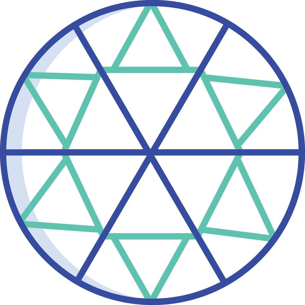 Dimond outline color illustration vector