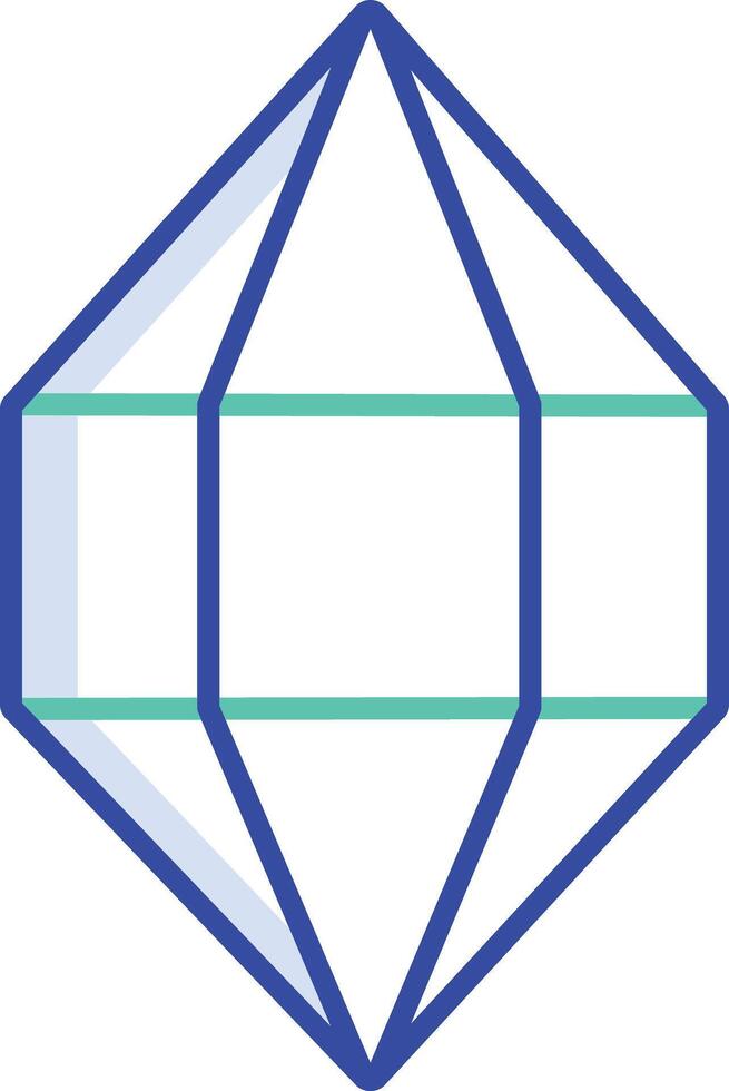 Diamond outline color illustration vector