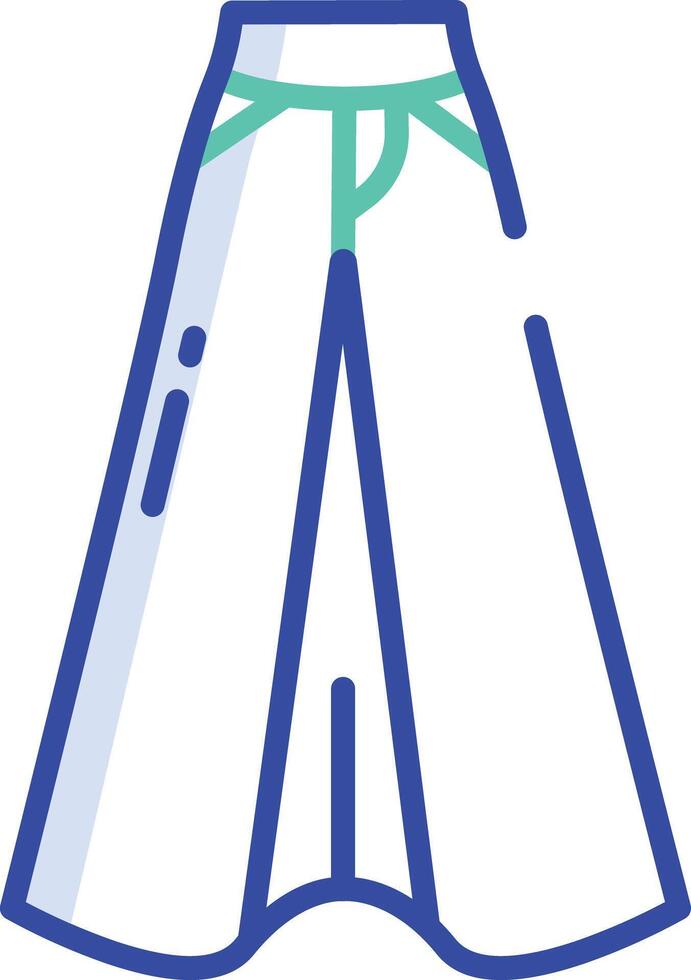 Godet Skirt outline color illustration vector
