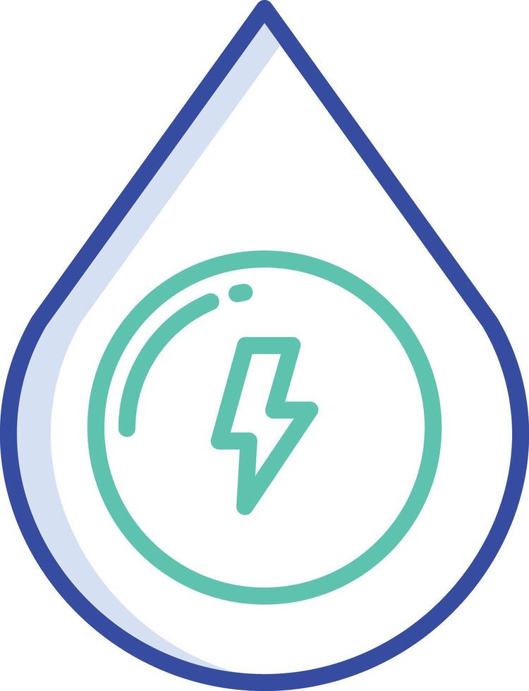 Water outline color illustration vector