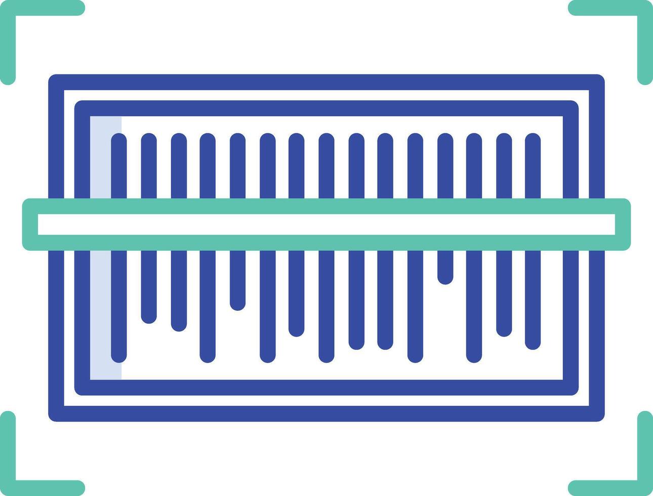 Barcode outline color illustration vector