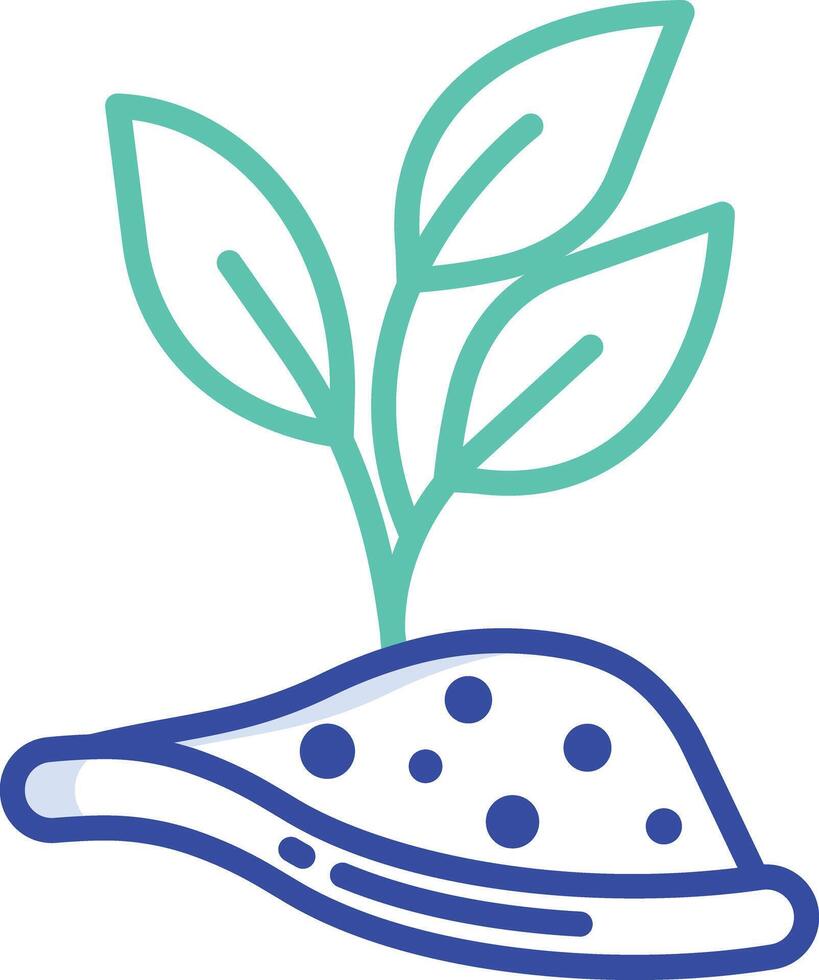 Plant outline color illustration vector